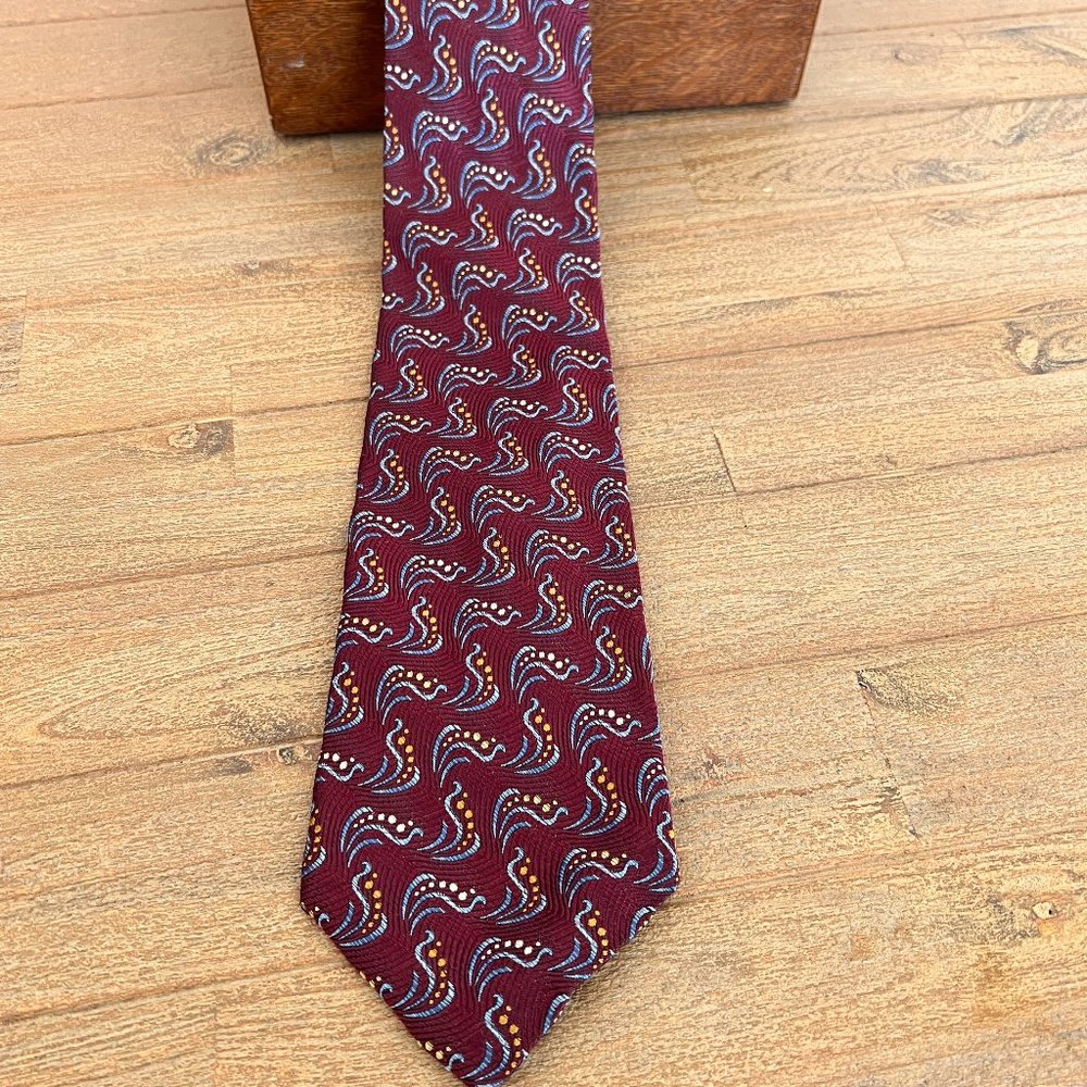 80's Robert Talbott Necktie - Silk. Burgundy